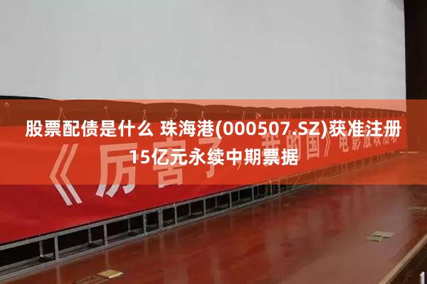 股票配债是什么 珠海港(000507.SZ)获准注册15亿元永续中期票据