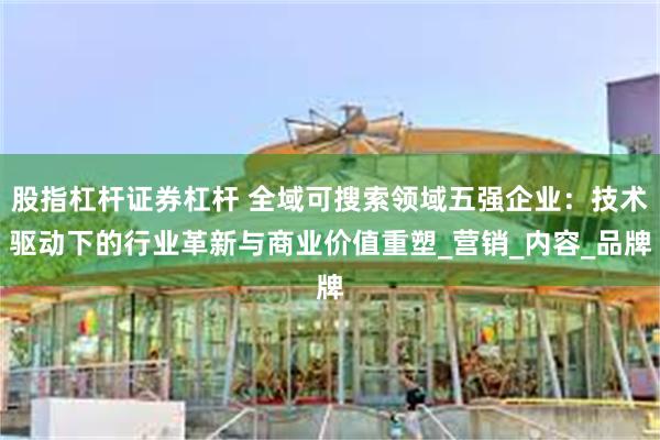 股指杠杆证券杠杆 全域可搜索领域五强企业：技术驱动下的行业革新与商业价值重塑_营销_内容_品牌