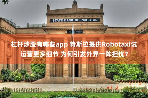杠杆炒股有哪些app 特斯拉提供Robotaxi试运营更多细节 为何引发外界一阵担忧？