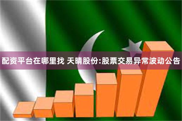 配资平台在哪里找 天晴股份:股票交易异常波动公告
