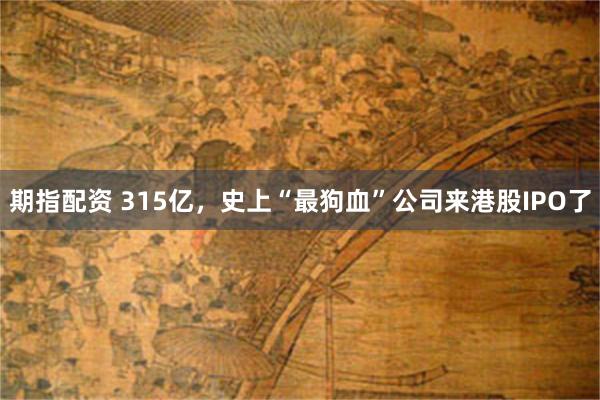 期指配资 315亿，史上“最狗血”公司来港股IPO了
